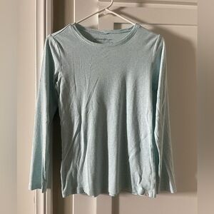 Eddie Bauer Mint Green Crew Neck Long Sleeve Shirt Size S
